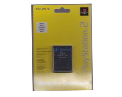 PS2 Memorycard 8mb orig. Sort (forseglet)