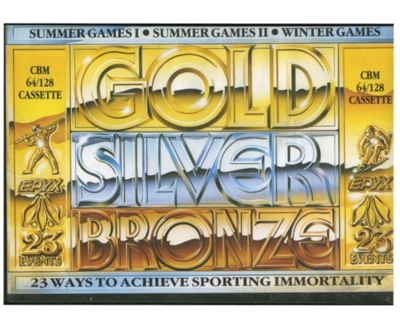 Summer Games I/II /Winter Games (bånd) (kasse slidt) u. manual (Commodore 64)