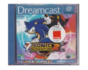 Sonic Adventure 2 m. kasse og manual (Dreamcast)