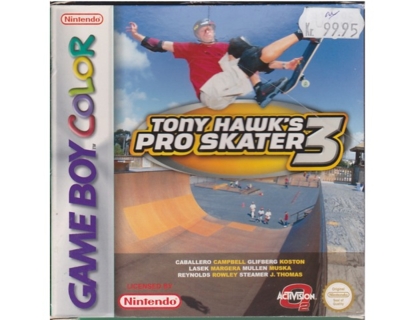 Tony Hawks Pro Skater 3 m. kasse og manual (GBC) (forseglet)