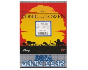 Lion King, The m. kasse (skadet) og manual (Game Gear)
