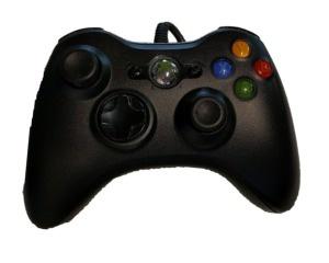 Xbox 360 Controller m. ledning (orig) (sort)