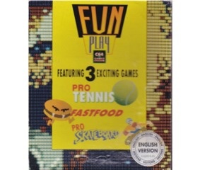 Fun Play 64 (Pro Tennis/Pro Skateboard/Fast Food)  (modul) u. manual (Commodore 64)