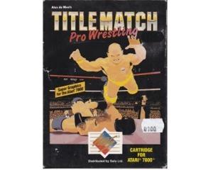 Title Match : Pro Wrestling m. kasse og manual (Atari 7800)