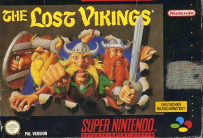 Lost Vikings, The (tysk) (noe) m. kasse (SNES)
