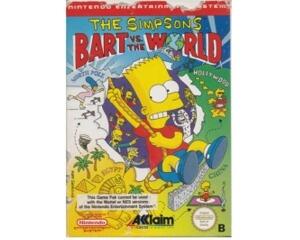 Simpsons, The  - Bart vs. The world m. (spansk) kasse (skadet) og manual (NES)