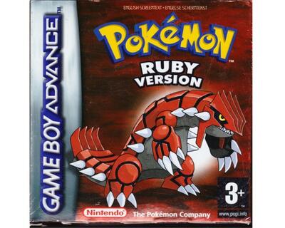 Pokemon : Ruby Version m. kasse (slidt) og manual (GBA)
