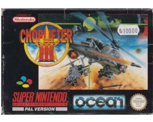 Choplifter III (ukv) m. kasse (slidt) og manual (SNES)