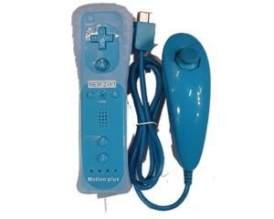 Remote og Nunchuck Controller sæt (blå) (uorig)