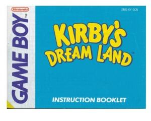 Kirby's Dream Land (SCN) (GameBoy manual)