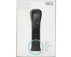 Wii Remote Controller m. motion plus add on (sort) m. kasse og manual