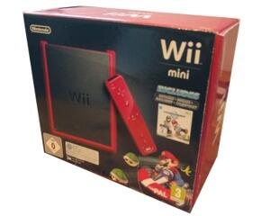 Nintendo Wii Mini incl. Mario Kart (rød) m. kasse og manual