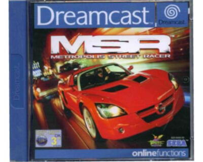 Metropolis Street Racer (MSR) m. kasse og manual (Dreamcast)