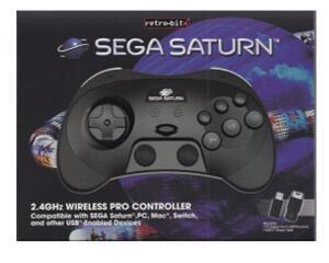 Sega Saturn 2.4ghz Trådløs Pro Joypad (orig) (sort) (ny vare)