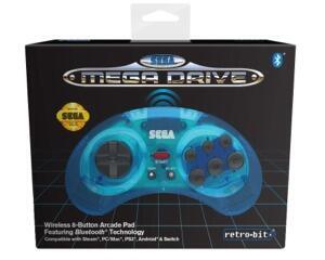 Sega Mega Drive Bluetooth Joypad (orig) (klar blå) (ny vare)