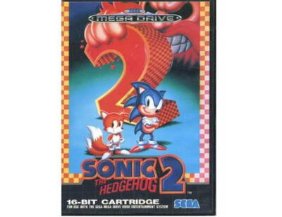 Sonic the Hedgehog 2 m. kasse (dårlig stand) (SMD)