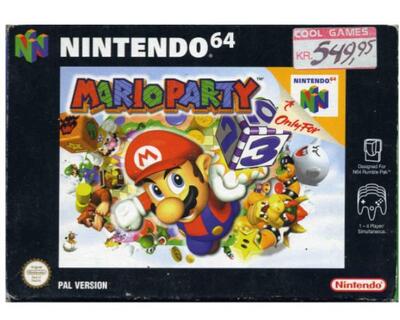 Mario Party m. kasse og manual (N64)