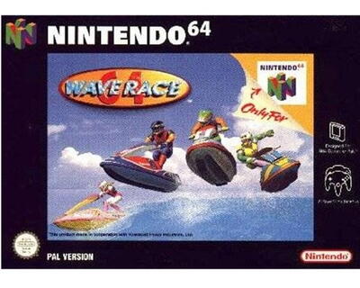 Wave Race 64 m. kasse (slidt) og manual (N64) 