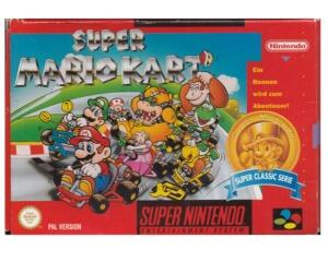 Super Mario Kart (NOE) m. kasse (slidt) og manual (classic) (SNES)