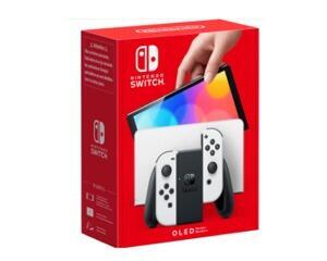 Nintendo Switch OLED m. hvide Joy-Con (brugt) m. kasse og manual