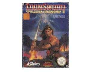 Wizards & Warriors II : Iron Sword (scn) m. kasse (slidt) og manual (NES)