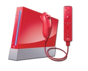 Nintendo Wii (rød) incl New Super Mario Bros