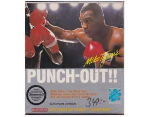 Mike Tyson's Punch Out (scn) m. kasse (slidt) (small box) og manual samt brev (NES)