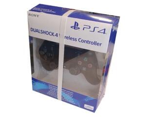 PS4 Controller (sort) m. kasse (orig) (ubrugt)