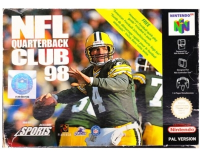 NFL Quarterback Club 98 m. kasse og manual (N64)