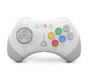 D6 Dreamcast Trådløs Controller (hvid) (Retro Fighter) (ny vare)