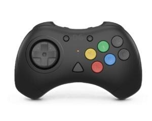 D6 Dreamcast Trådløs Controller (sort) (Retro Fighter) (ny vare)