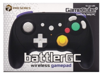 GameCube BattleGC Pro Trådløs Controller (bluetooth/2,4MHz) (sort) (ny vare)