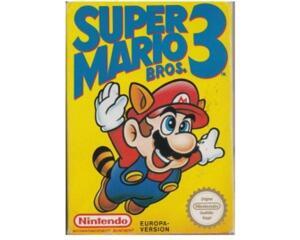 Super Mario Bros. 3 (noe) m. kasse (slidt) og manual (NES)