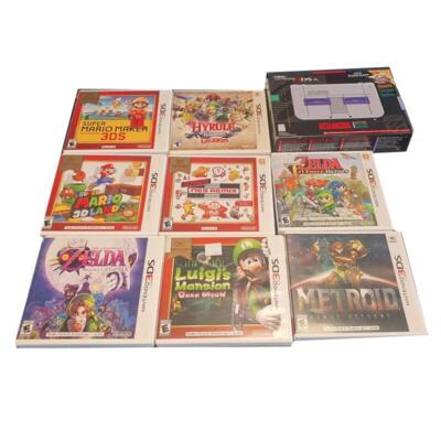 New Nintendo 3DS XL (US) (Super Nintendo Edition) m. kasse og manual