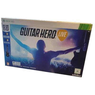 Xbox 360 Guitar Hero Live Controller incl spil m. kasse og manual (forseglet)