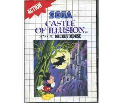 Castle of Illusion starring Mickey Mouse m. kasse og manual (SMS)
