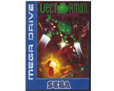 Vectorman (dårlig label) m. kasse og manual (SMD)