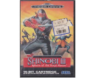Shinobi 3 m. kasse og manual (SMD)