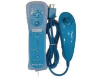 Remote og Nunchuck Controller sæt (blå) (uorig)