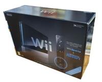 Nintendo Wii (sort) incl. Wii Sport og Wii Sport Resort m. kasse og manual