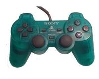 Ps1 Joypad m. analog (orig) (grøn) (kosmetiske fejl)