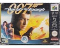 007 : The World is not Enough m. kasse (slidt) og manual (N64)