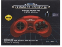 Sega Mega Drive 2,4 ghz Joypad (orig) (crimson red) (ny vare)