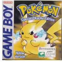 Pokemon Yellow m. kasse (mærker) og manual (GameBoy)