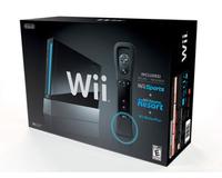 Nintendo Wii (sort) incl. Wii Sport og Wii Sport Resort m. kasse og manual